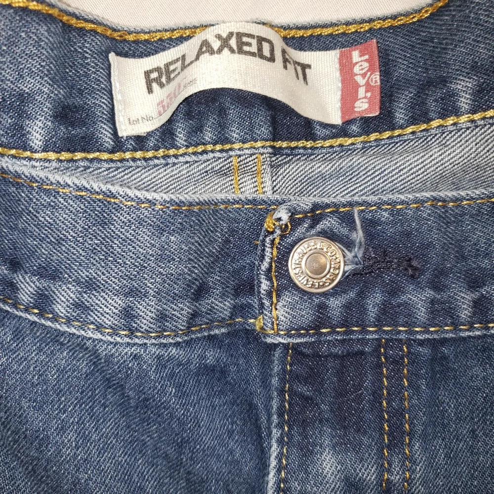 Levi's Blue Denim Jeans with Brown Leather Patch